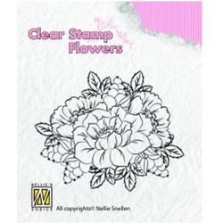 FLO012 Nellie Snellen Clearstamp Kingcups bloemen stempel flowers